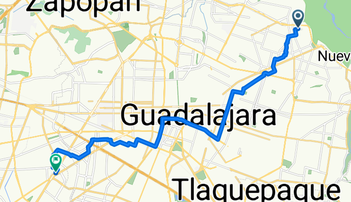 Calle Arturo Javier González, Guadalajara a Avenida Mariano Otero, Zapopan