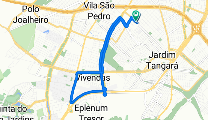 Rua Luiz Figueiredo Filho, São José do Rio Preto a Avenida Emílio Trevisan, São José do Rio Preto