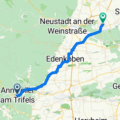 Bahnhofstraße, Annweiler am Trifels nach Kirchgasse, Haßloch