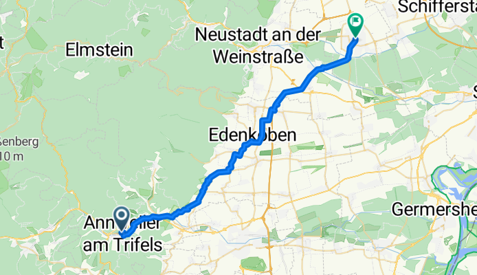 Bahnhofstraße, Annweiler am Trifels nach Kirchgasse, Haßloch