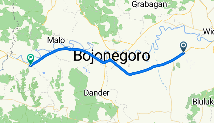 Jalan Babat - Bojonegoro to Jalan Kemuning