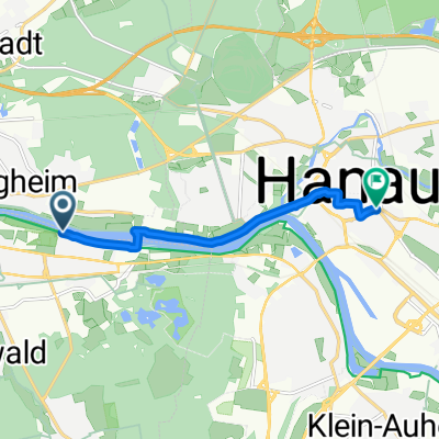 Mühlheim am Main to Friedrichstraße, Hanau