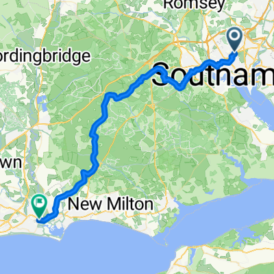 Seymour Close, Southampton to St John's Road, Christchurch