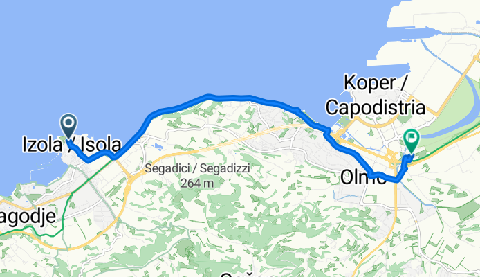 Ulica Sergeja Mašere, Izola to Škocjan, Koper