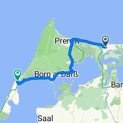 Friedenstraße, Zingst nach Althäger Straße, Ahrenshoop