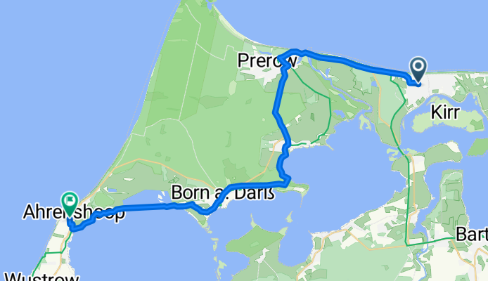 Friedenstraße, Zingst nach Althäger Straße, Ahrenshoop