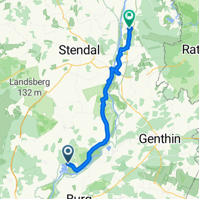 Im Wald, Angern nach Dorfstraße, Klietz