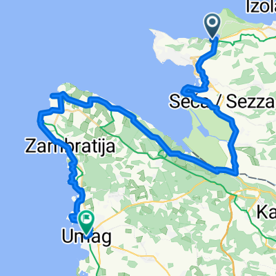 Strunjan nach Ulica Giuseppe Garibaldi