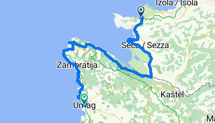 Strunjan nach Ulica Giuseppe Garibaldi