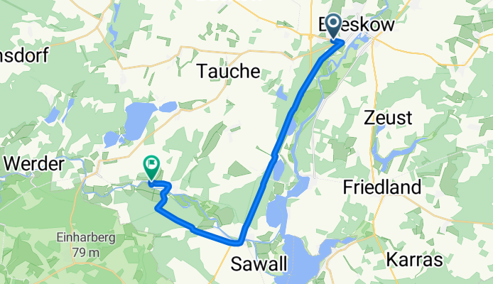 Storkower Straße, Beeskow nach Dorfstraße, Tauche