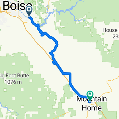 S Eckert Rd, Boise to E 12th North St, Mountain Home