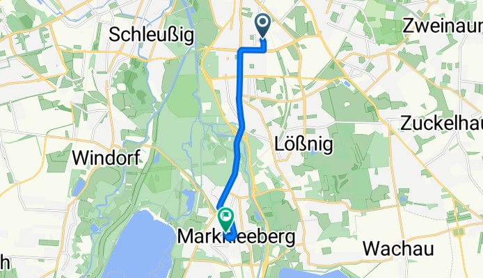 Ring, Markkleeberg nach Schenkendorfstraße, Leipzig