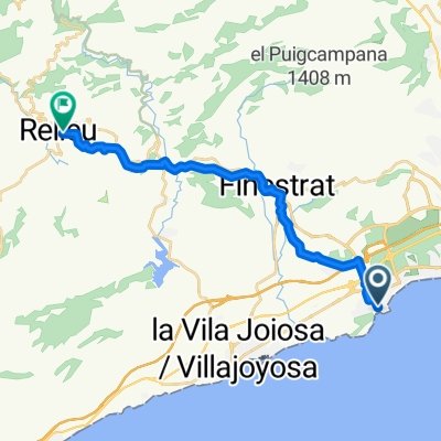 1ste Etappe El Camino Benidorm - Relleu (Del Indiano) 20 km