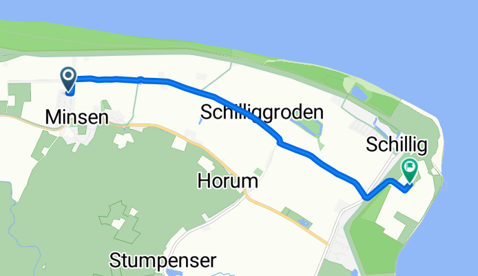 Acht ° Ost, Wangerland nach Schillig, Wangerland