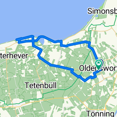 Kirchenfenne, Oldenswort nach Kirchenfenne, Oldenswort