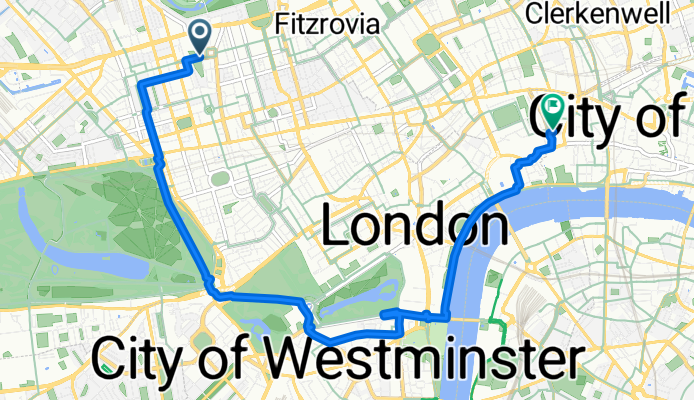 Nottingham Street, London to Rolls Buildings, London