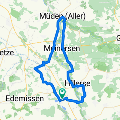 Zusammenfluss von Oker und Aller– Aussichtspunkt Alter Okerarm Runde von Didderse