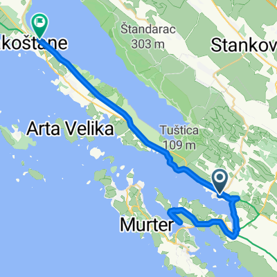 Trg Domovinskog Rata nach Vransko jezero