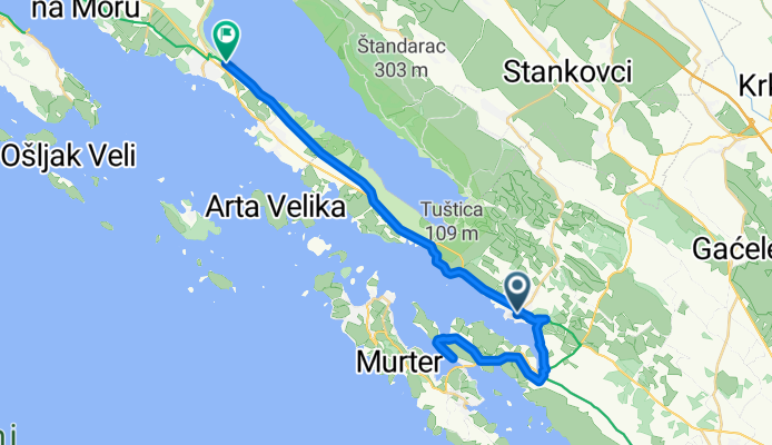 Trg Domovinskog Rata nach Vransko jezero