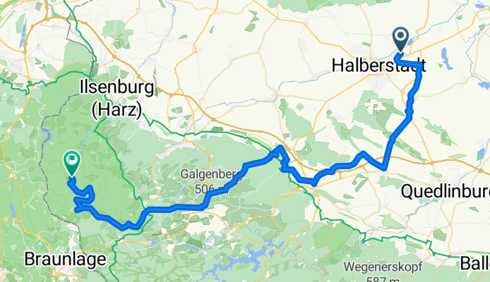 Warmholzberg, Halberstadt nach K 1356, Wernigerode