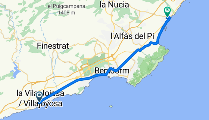 Plaza Castelar, La Vila Joiosa to Calle del Belén, Altea