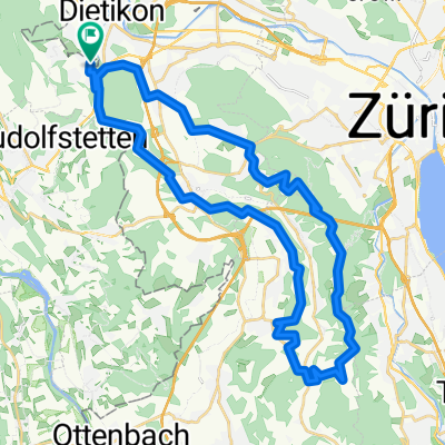 Dünnistrasse, Bergdietikon nach Dünnistrasse, Bergdietikon