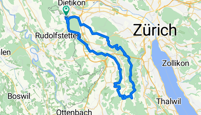 Dünnistrasse, Bergdietikon nach Dünnistrasse, Bergdietikon