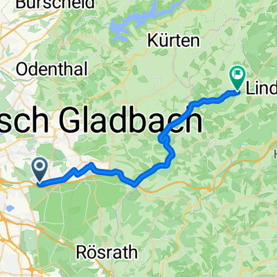 Route nach Bergischer Panoramasteig, Lindlar