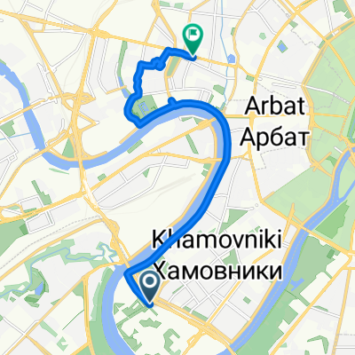Новолужнецкий проезд, Москва до улица Красная Пресня, Москва