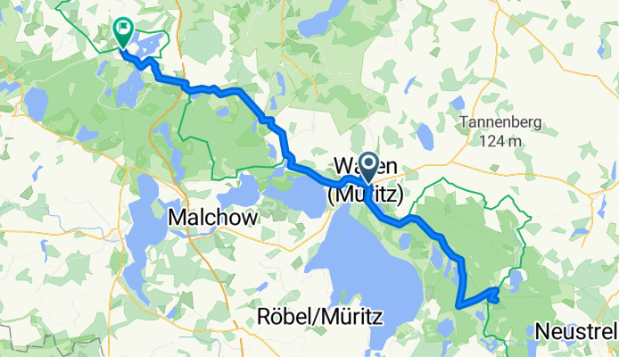 Neuer Markt, Waren (Müritz) nach Schulplatz, Krakow am See