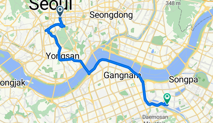 관철동, 서울특별시에서 삼전동, 서울특별시까지