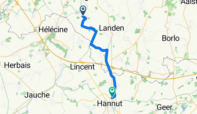 Kleine Kouter, Landen naar Rue de Landen, Hannuit