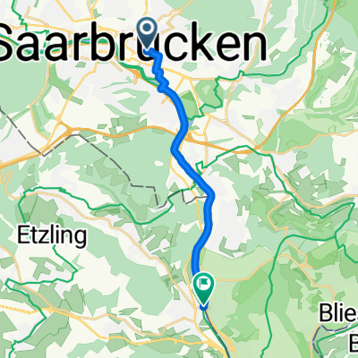Schmollerstraße, Saarbrücken nach Rue du Pont, Grosbliederstroff