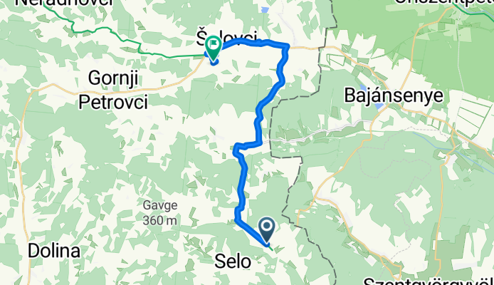 Route to Šalovci