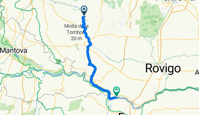 Route von Via Ruda, Ronco all'Adige