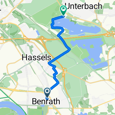 Hauptstraße, Düsseldorf to Kleiner Torfbruch, Düsseldorf
