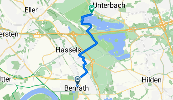 Hauptstraße, Düsseldorf to Kleiner Torfbruch, Düsseldorf