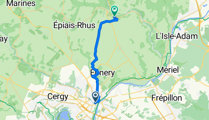 Route from Cergy-Pontoise
