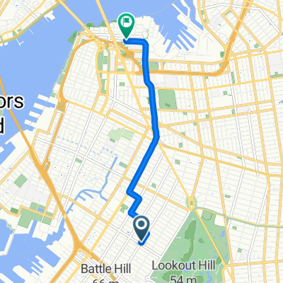 11th St, New York to Front St, New York