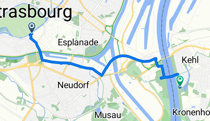 Quai des Bateliers nach Schwimmbadstraße