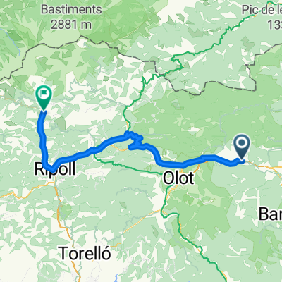 Carretera d'Olot, Argelaguer a Passeig de Salvador Maurí, Ribes de Freser