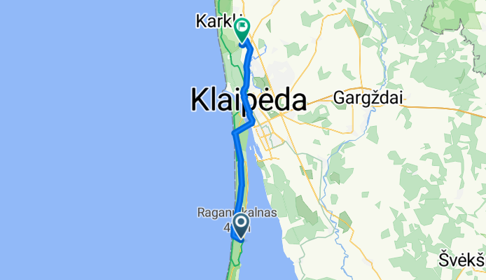 Kalno gatvė 12B to Kukuliškių gatvė