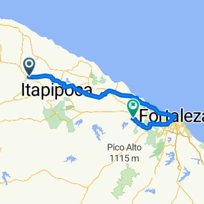 Rota desde Rua Francisco dos Santos