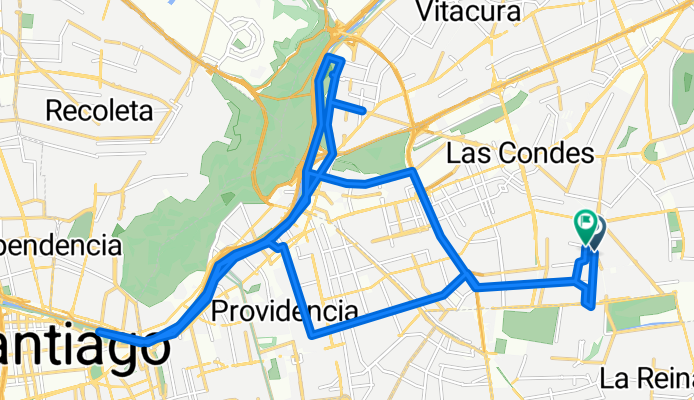 Río de La Plata, Las Condes a Río de La Plata, Las Condes