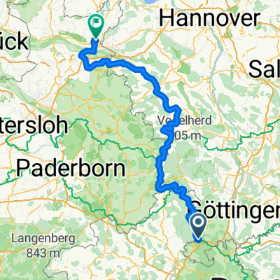 Weser-Radweg: Hauptroute Gesamt