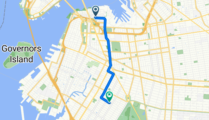 Front St, New York to 7th Ave, New York