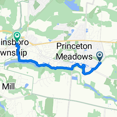 Ravens Crest Dr, Plainsboro to Schalks Crossing Rd, Plainsboro