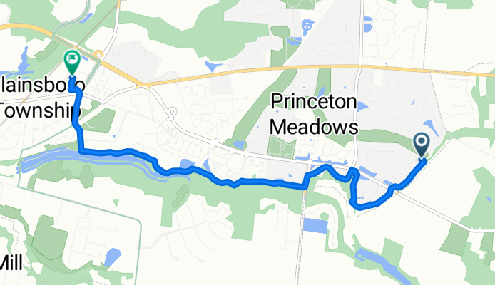 Ravens Crest Dr, Plainsboro to Schalks Crossing Rd, Plainsboro