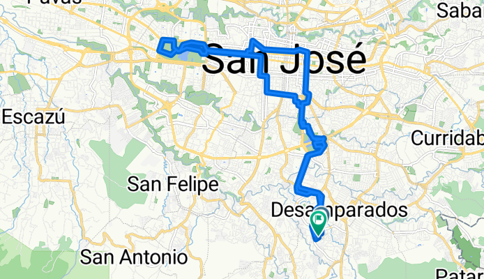 Calle Monseñor Sanabria, San Jose to Calle Monseñor Sanabria, San Jose