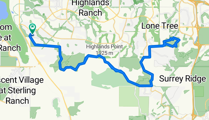 East/West trail from Plum Valley Park to Bluffs Regional Park